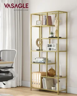 Best SONGMICS Bibliothèque zigzag rustique Brun Vintage Noir