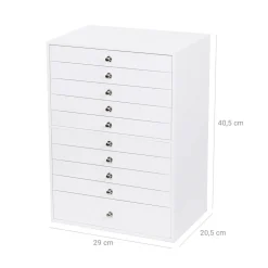 Flash Sale SONGMICS Boîte à bijoux 10 niveaux Blanc