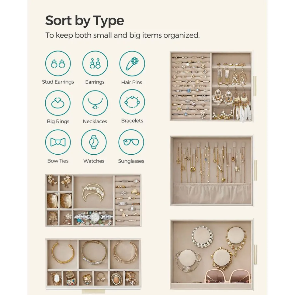 Online SONGMICS Boîte à bijoux 5 niveaux