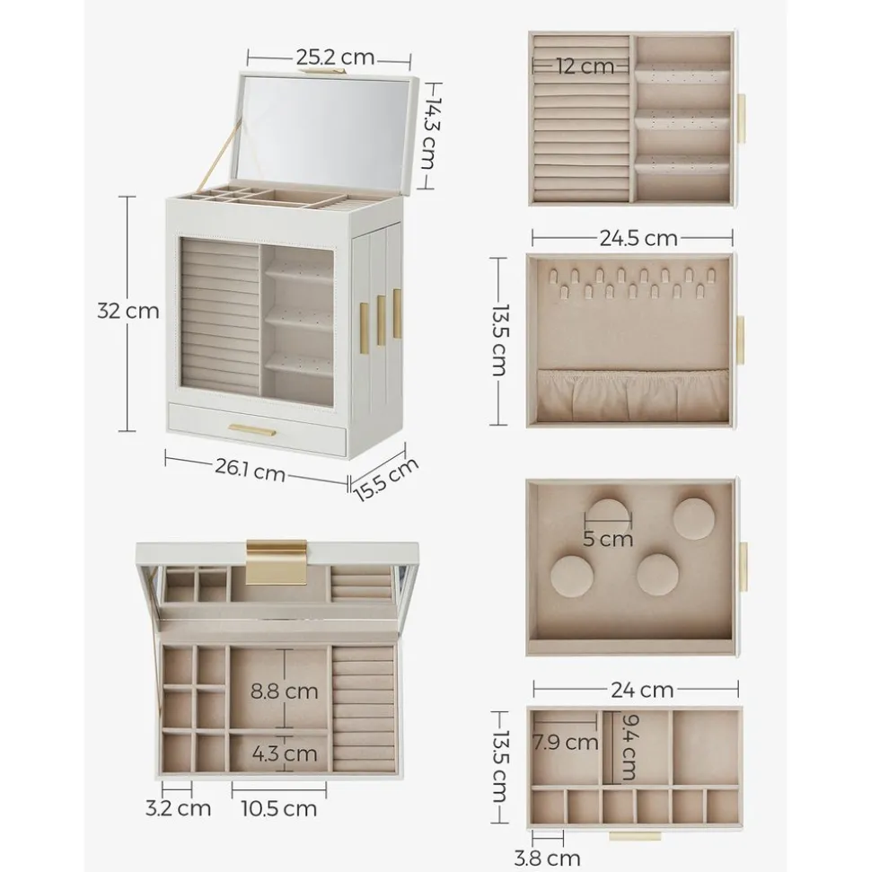 Online SONGMICS Boîte à bijoux 5 niveaux