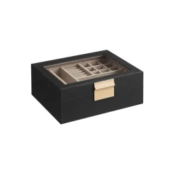 Fashion SONGMICS Boîte à bijoux 2 niveaux moderne blanc nuage