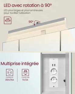 Outlet SONGMICS Boîte à bijoux 2 niveaux noir Blanc