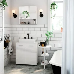 Fashion SONGMICS Boîte à bijoux 3 tiroirs blanc