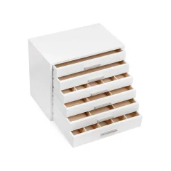 Best SONGMICS Boîte à bijoux 6 tiroirs Blanc