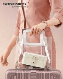 Store SONGMICS Boîte à bijoux blanc nuage