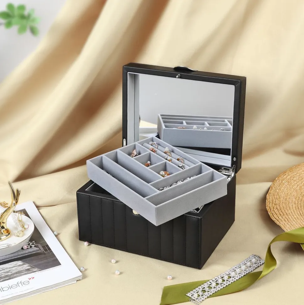 Clearance SONGMICS Boîte à bijoux labyrinthe Blanc