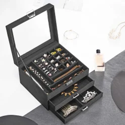 Best Sale SONGMICS Boîte à bijoux noir