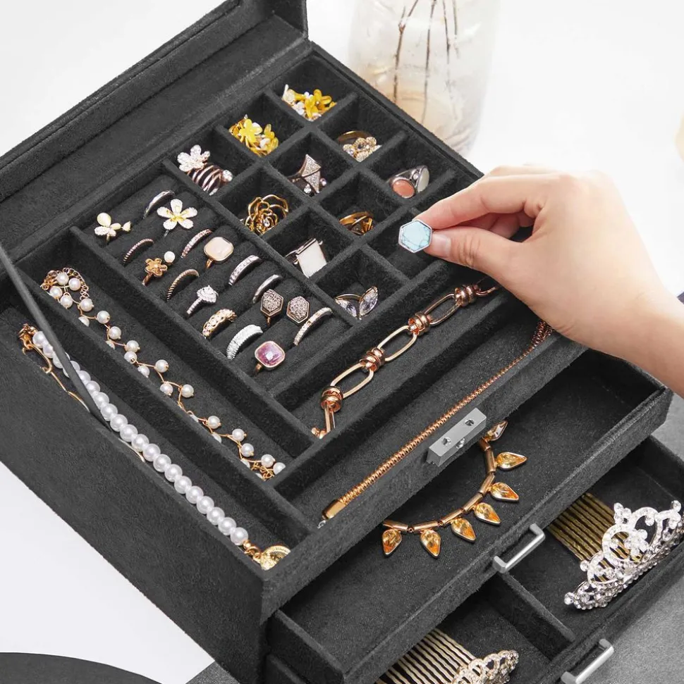 Best Sale SONGMICS Boîte à bijoux noir