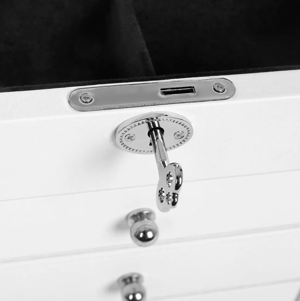 Fashion SONGMICS Boîte à bijoux XXL Blanc