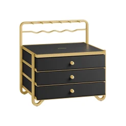 Shop SONGMICS Boîte à montre 9,8 x 21,2 x 8,7 cm noir d’encre