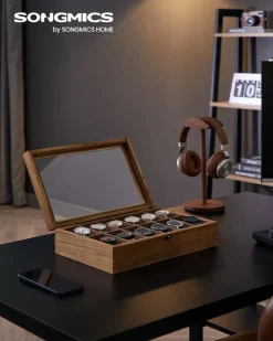 Flash Sale SONGMICS Boîte à montres beige cappuccino