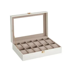 Shop SONGMICS Boîte à montres noir et gris verdâtre