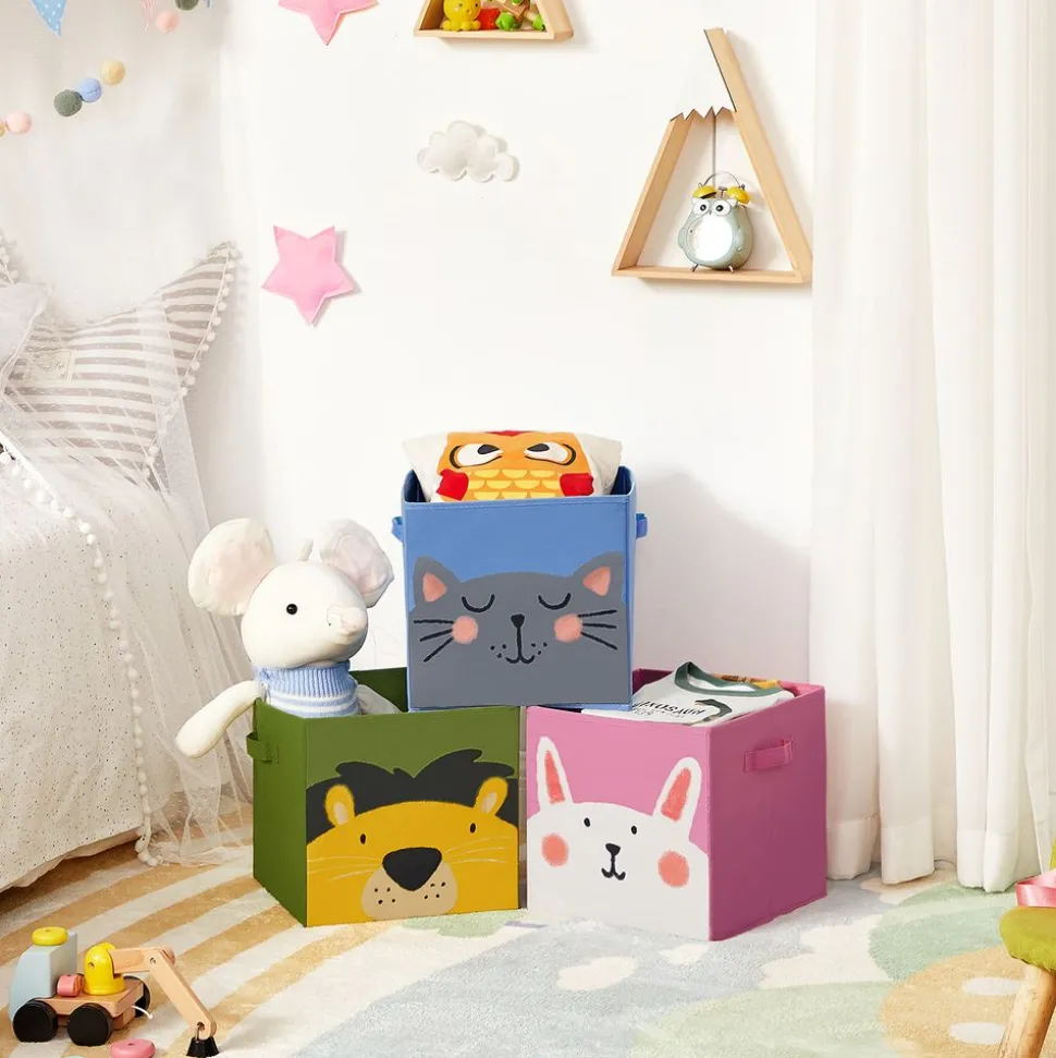 Store SONGMICS Boîte de Rangement pour Décorations de Noël Rouge Cerise