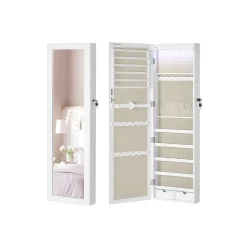 Store SONGMICS Boîtes à bijoux éventail blanc