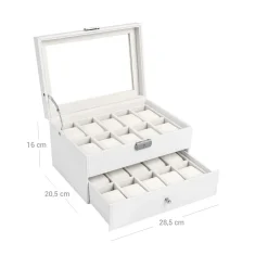 Flash Sale SONGMICS Boîtes à montres blanc