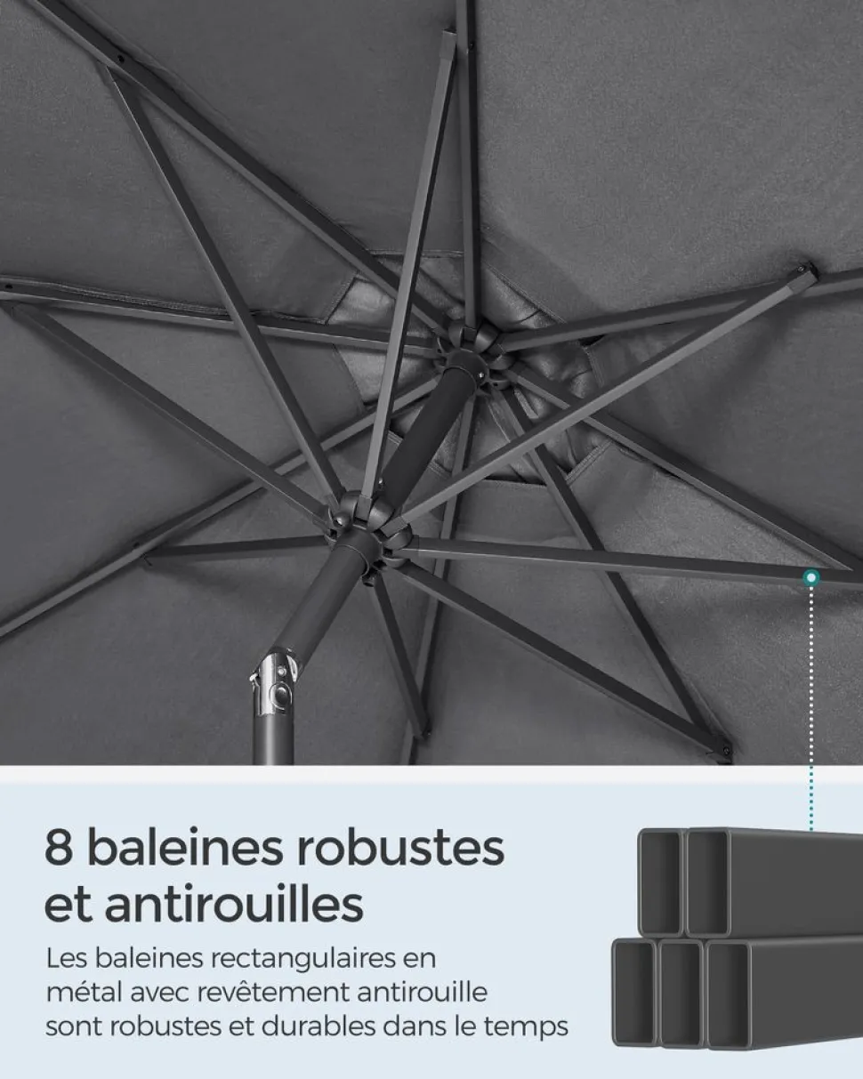 Shop SONGMICS Brise-vue 6 x 0,75 m anthracite Gris