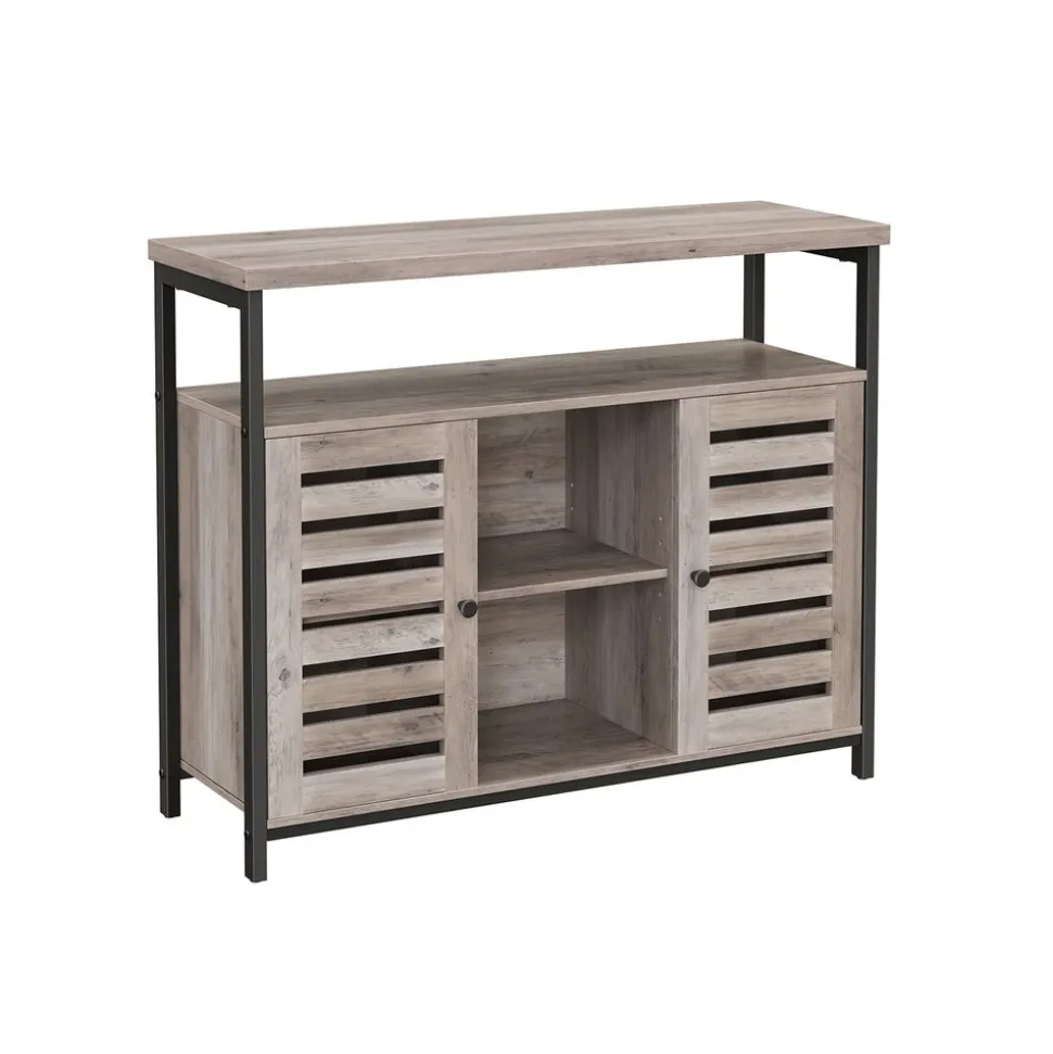 Clearance SONGMICS Buffet 2 portes grège