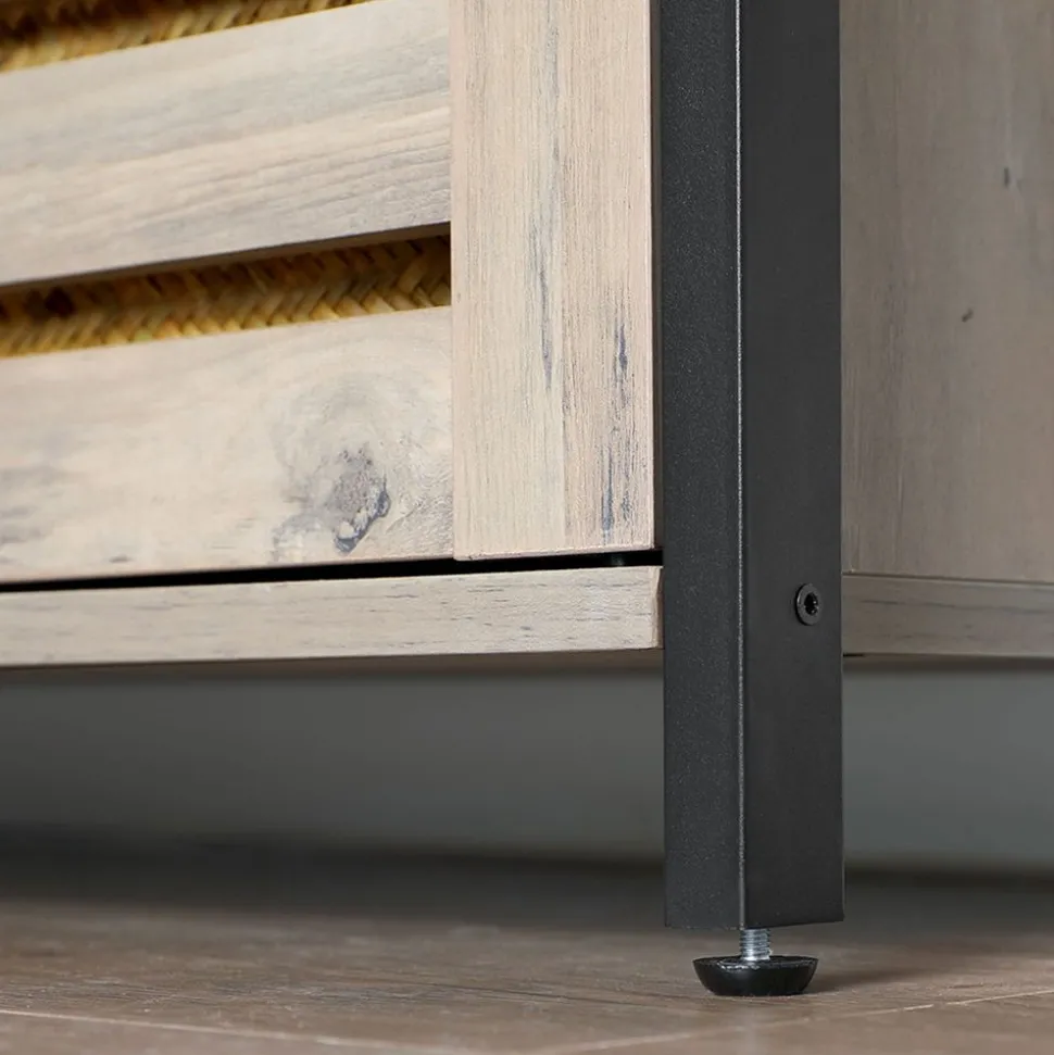 Clearance SONGMICS Buffet 2 portes grège