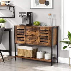 Cheap SONGMICS Buffet aéré Brun Vintage Noir