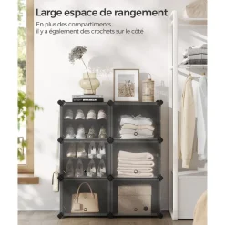 Flash Sale SONGMICS Buffet avec placards et étagères Marron Rustique