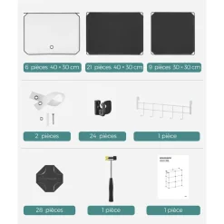 Flash Sale SONGMICS Buffet avec placards et étagères Marron Rustique