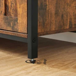 Store SONGMICS Buffet bouteilles industriel Brun Vintage Noir