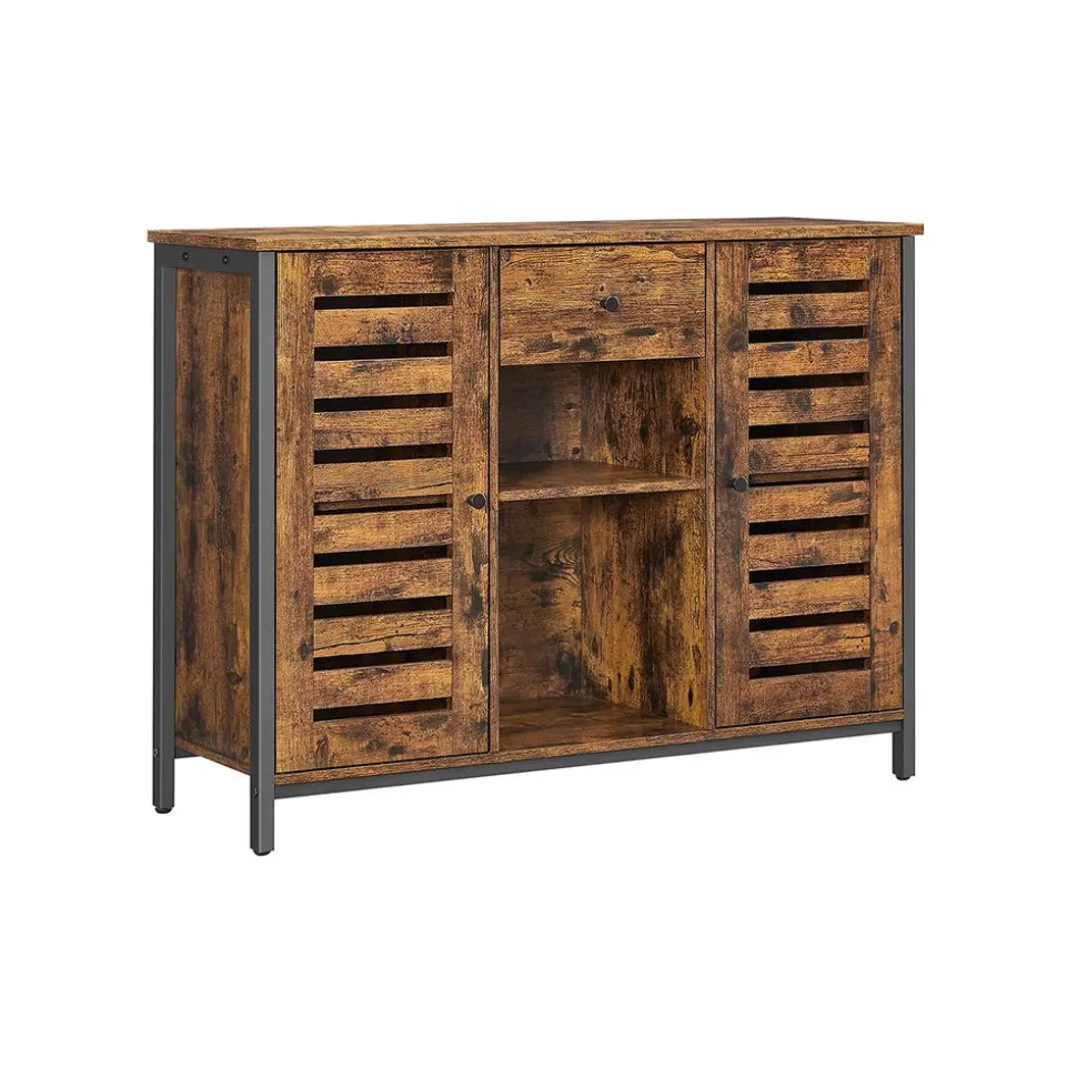 Flash Sale SONGMICS Buffet ouvert fermé industriel Blanc