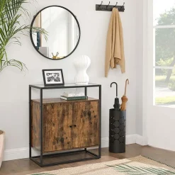 Outlet SONGMICS Buffet verre industriel Noir