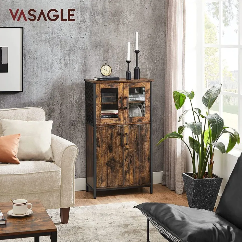 Sale SONGMICS Buffet vitrine industriel