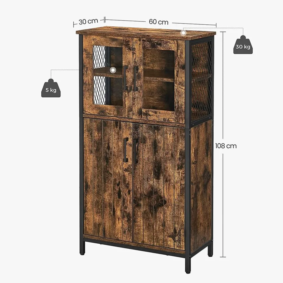 Sale SONGMICS Buffet vitrine industriel