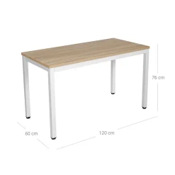 Online SONGMICS Bureau 120 cm boisé blanc
