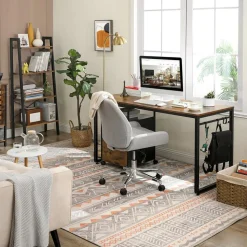 Hot SONGMICS Bureau 115 cm design X Marron Rustique