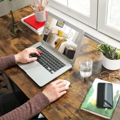 Hot SONGMICS Bureau 115 cm design X Marron Rustique