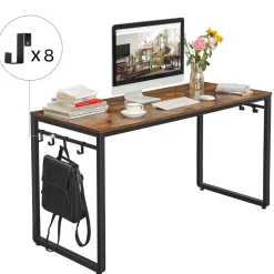 Hot SONGMICS Bureau 115 cm design X Marron Rustique