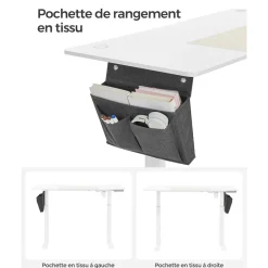 Store SONGMICS Bureau 120 cm grège