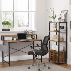 Sale SONGMICS Bureau 118 cm industriel Noir