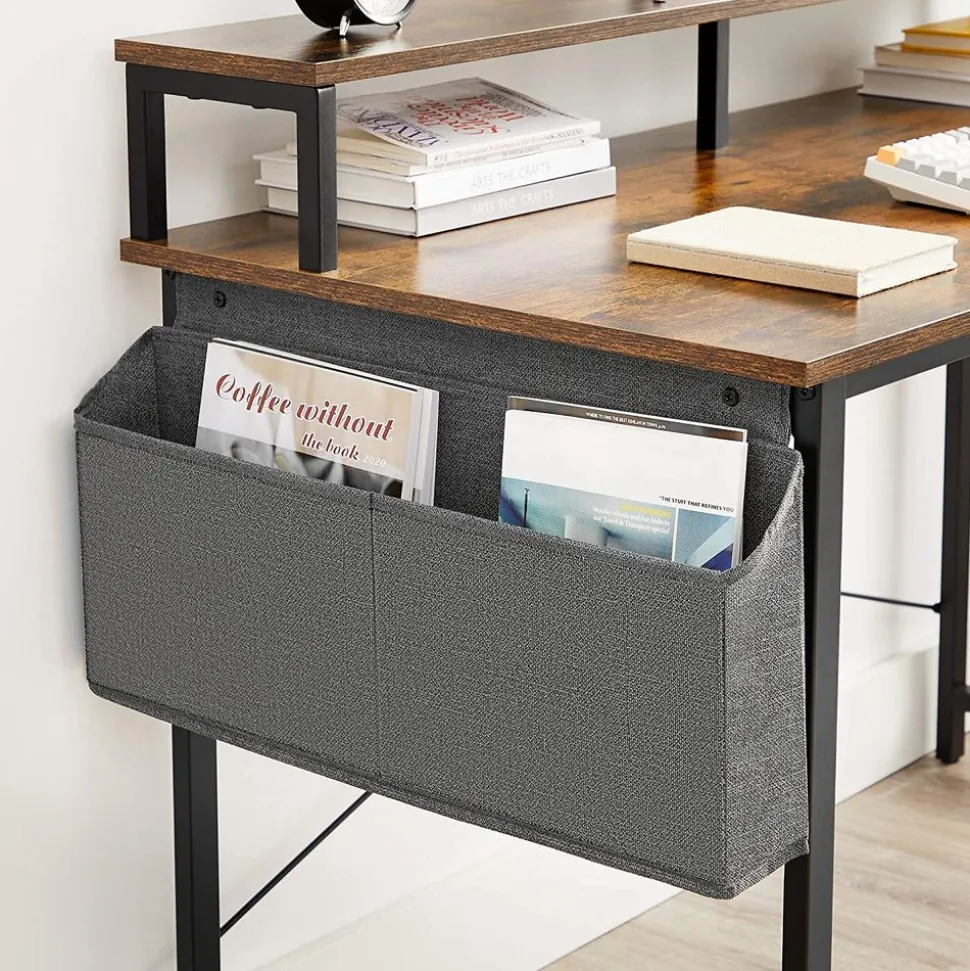 Sale SONGMICS Bureau 118 cm industriel Noir