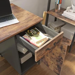 Online SONGMICS Bureau 118 cm industriel Blanc