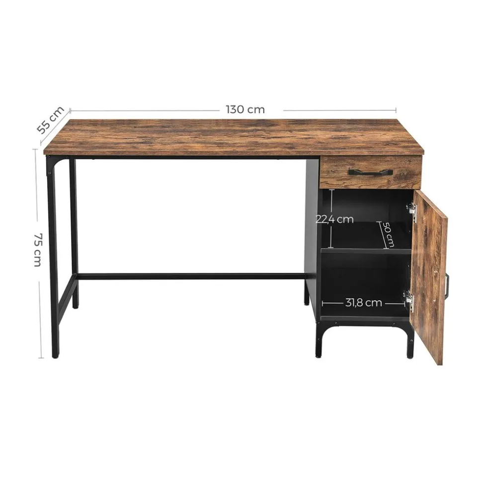 Online SONGMICS Bureau 118 cm industriel Blanc