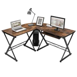 Outlet SONGMICS Bureau 118 cm industriel Noir