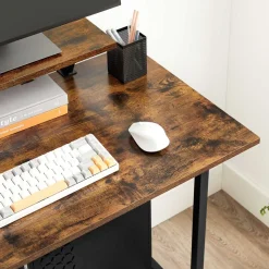 Hot SONGMICS Bureau 118 cm industriel Blanc