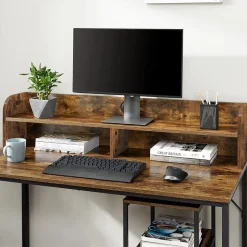 Outlet SONGMICS Bureau 120 cm industriel Noir