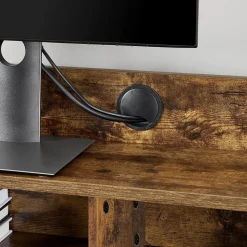 Outlet SONGMICS Bureau 120 cm industriel Noir