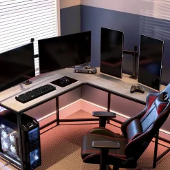 Outlet SONGMICS Bureau 85 cm industriel Marron rustique