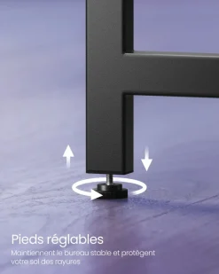 Outlet SONGMICS Bureau 85 cm industriel Marron rustique