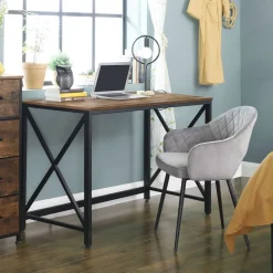 Store SONGMICS Bureau 120 cm industriel Noir