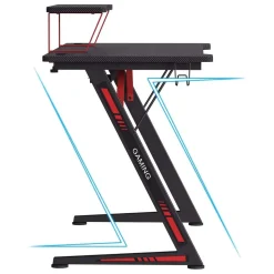 Outlet SONGMICS Bureau 110 cm industriel Noir