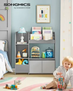 New SONGMICS Bureau 100 cm industriel Marron Rustique