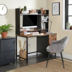 New SONGMICS Bureau 100 cm industriel