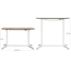 Discount SONGMICS Bureau 120 cm industriel Marron Rustique